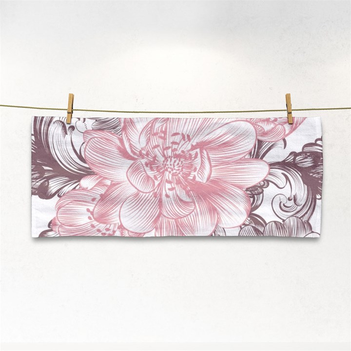 Flower Print Hand Towel
