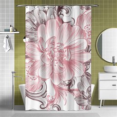 Flower Print Shower Curtain 48  X 72  (small) by jmcdesigns