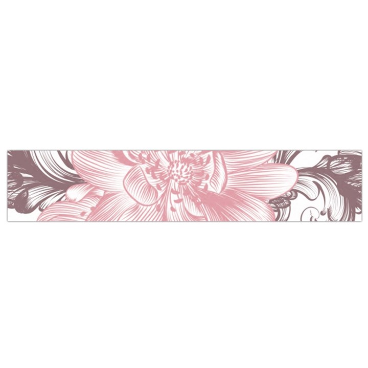Flower Print Small Flano Scarf