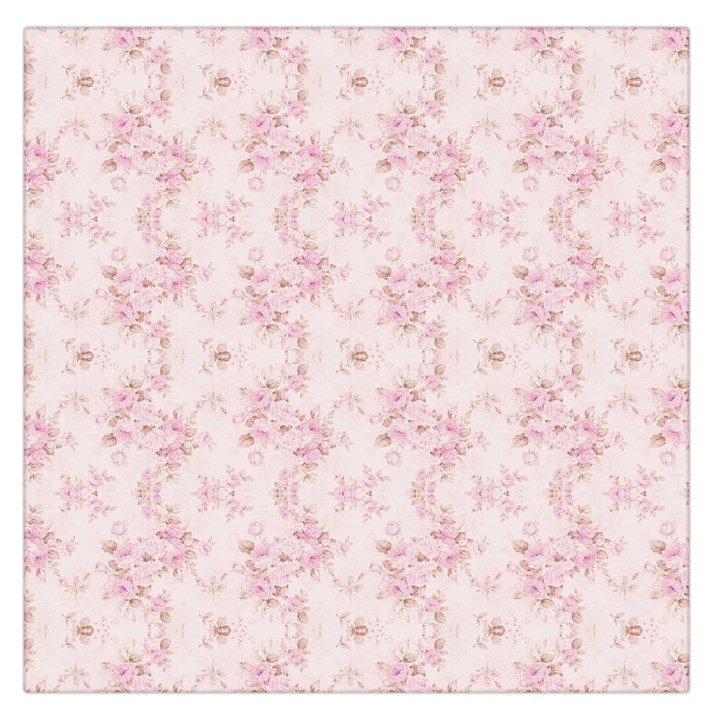 Small Flower Print Large Satin Scarf (Square)