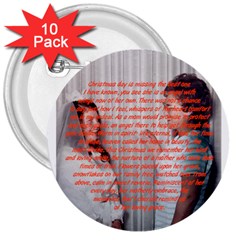 Family christmas button - 3  Button (10 pack)