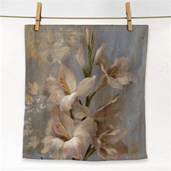 2 Flower Print Design Face Towel by jmcdesigns