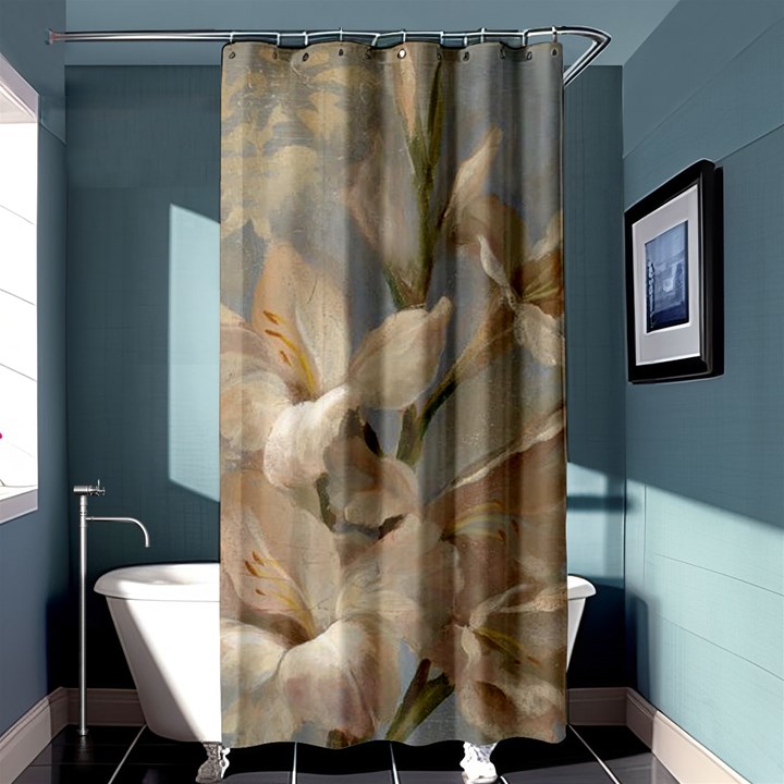 2 Flower Print Design Shower Curtain 36  x 72  (Stall)