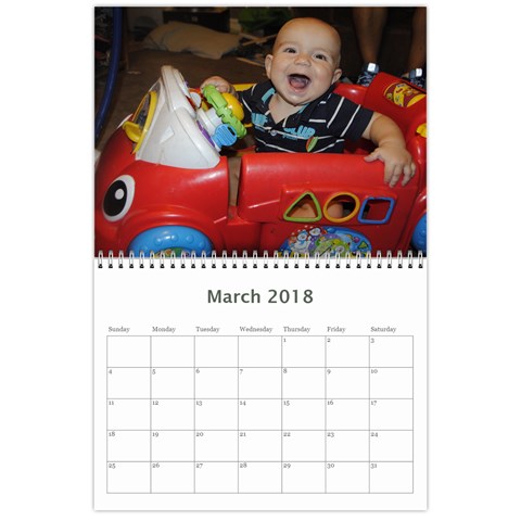 Vigil Family Calendar 2018 By Becky Mar 2018