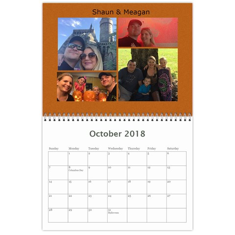 Lenihan Family Calendar 2018 By Becky Oct 2018