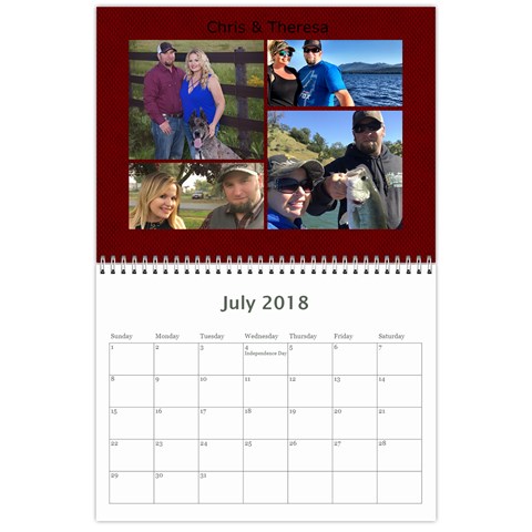 Lenihan Family Calendar 2018 By Becky Jul 2018