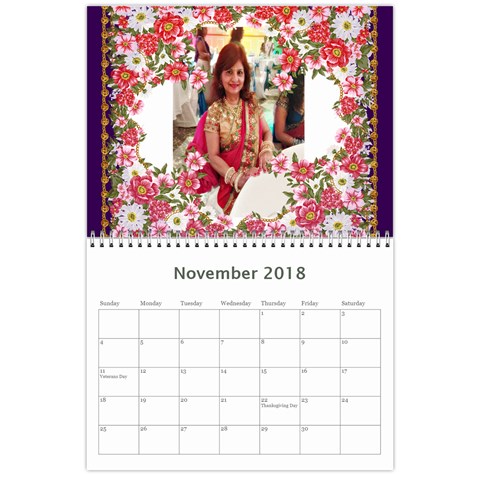 Calendar 2018 By Angel Sharma Nov 2018
