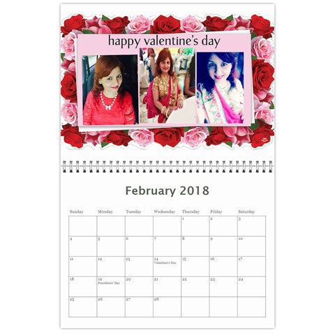 Calendar 2018 By Angel Sharma Feb 2018