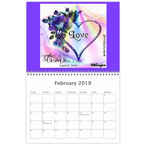 2018 Calender Feb 2019