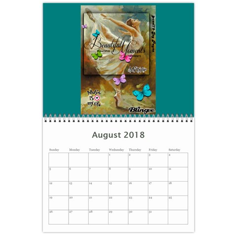 2018 Calender Aug 2018