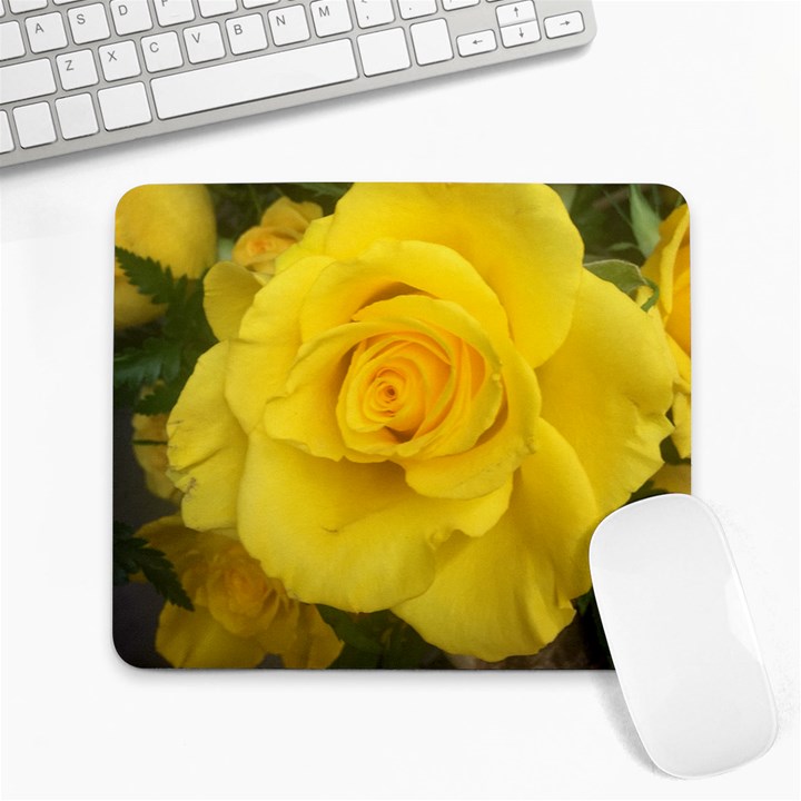 Yellow rose Large Mousepad