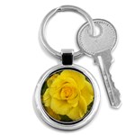 Yellow rose Key Chain (Round) Front
