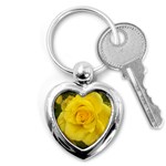Yellow rose Key Chain (Heart) Front