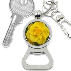 Yellow Rose Bottle Opener Key Chain by glendatartist