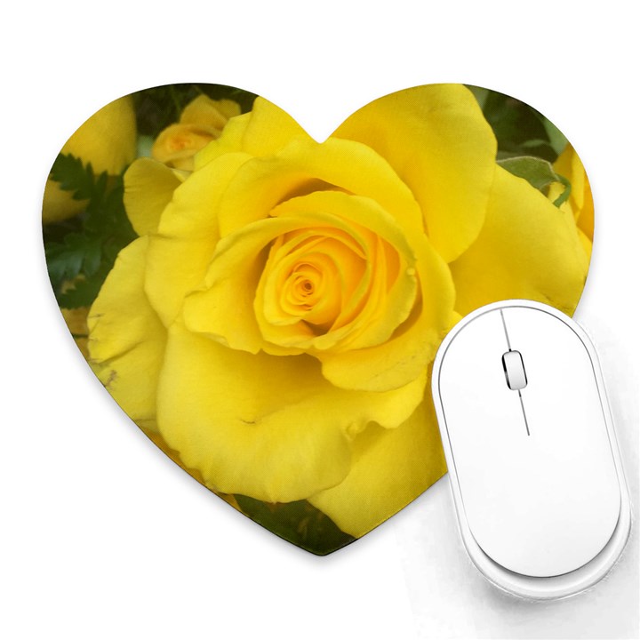 Yellow rose Heart Mousepad