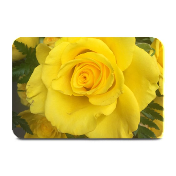 Yellow rose Plate Mat