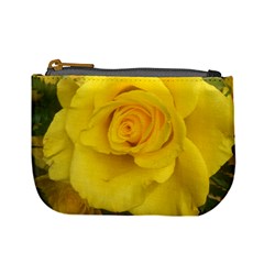 Yellow Rose Mini Coin Purse by glendatartist