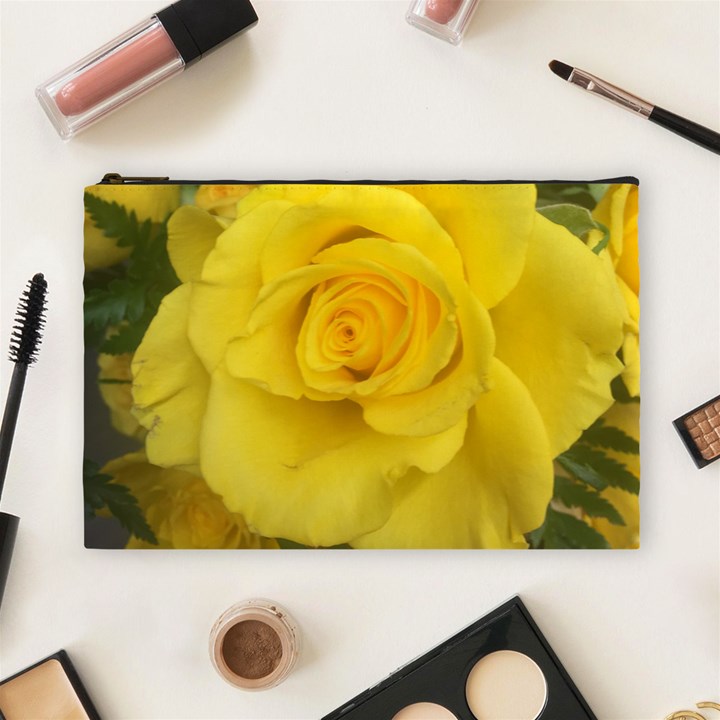 Yellow rose Cosmetic Bag (Large)