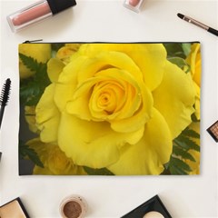 Yellow Rose Cosmetic Bag (xl) by glendatartist