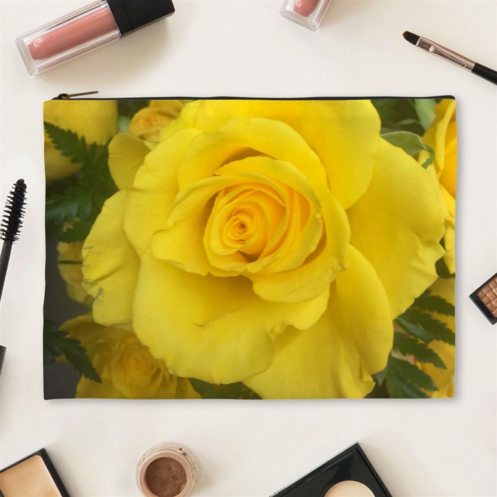 Yellow rose Cosmetic Bag (XL)