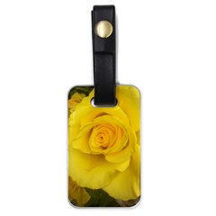Yellow Rose Luggage Tag (one Side) by glendatartist