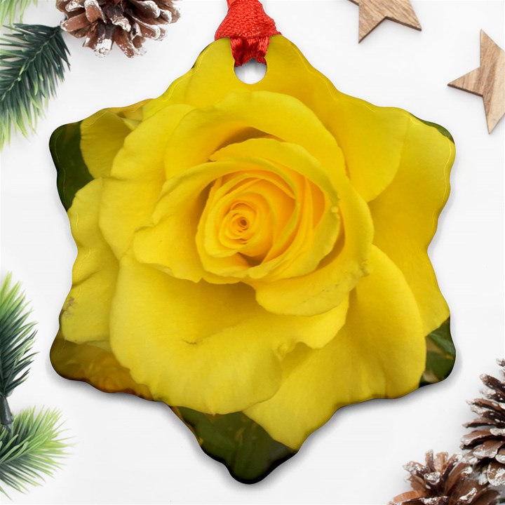 Yellow rose Ornament (Snowflake)