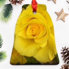 Yellow Rose Bell Ornament (two Sides) by glendatartist