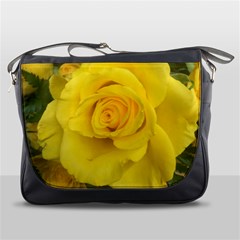 Yellow Rose Messenger Bag by glendatartist