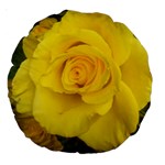 Yellow rose Large 18  Premium Round Cushion  Back