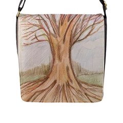 Roots Flap Closure Messenger Bag (l) by glendatartist