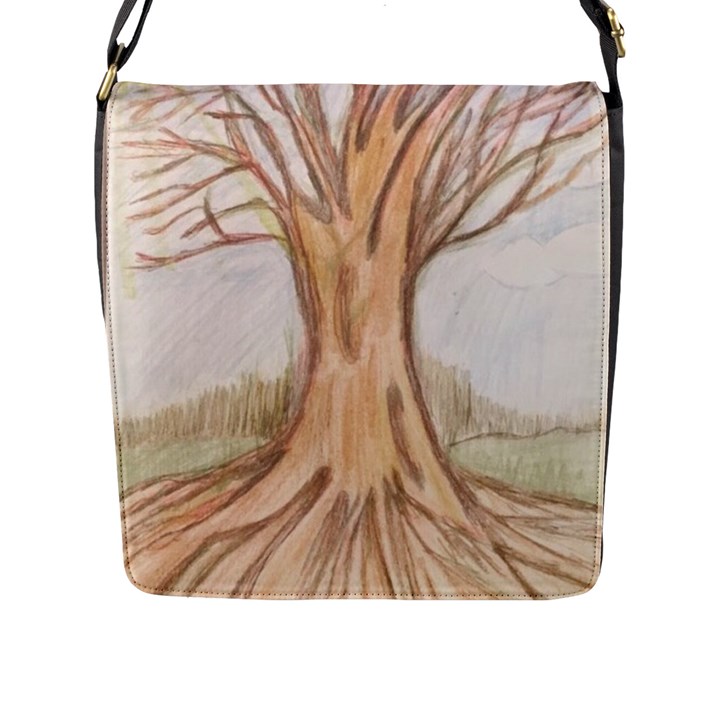 roots Flap Closure Messenger Bag (L)