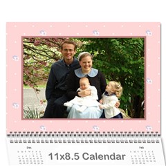 Girls calender - Wall Calendar 11  x 8.5  (12-Months)