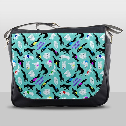 Turquoise Silken Windhound Messenger Bag By Csbeck83 Gmail Com Front