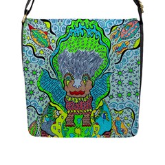Cosmic Mermaid Large Messenger Bag - Flap Closure Messenger Bag (L)