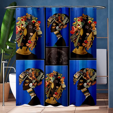 Sapphyre N Indigo Shower Curtain By Isisthepoet 60 x72  Curtain