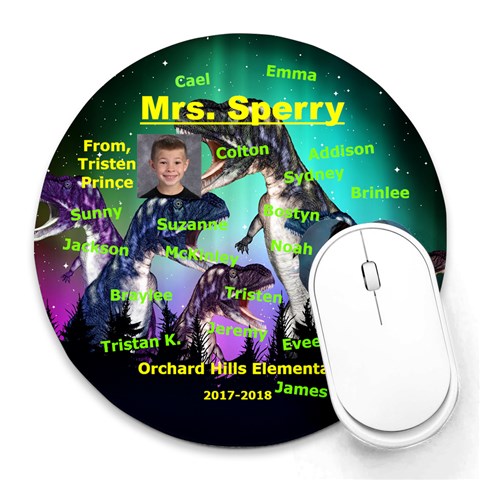 Sperry By Janice Prince 8 x8  Round Mousepad - 1