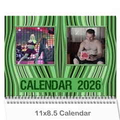 Shades of Green 2026 Wall Calendar 11 x 8.5 (any Year) - Wall Calendar 11  x 8.5  (12-Months)