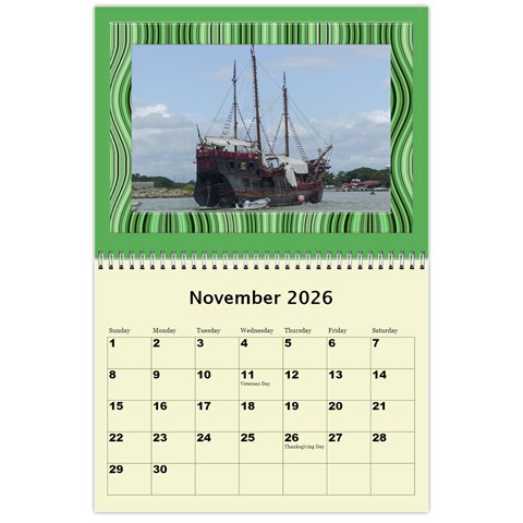 Shades Of Green 2026 Wall Calendar 11 X 8 5 (any Year) By Deborah Nov 2026
