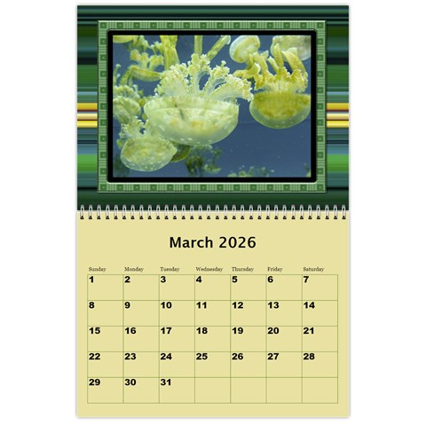 Shades Of Green 2026 Wall Calendar 11 X 8 5 (any Year) By Deborah Mar 2026