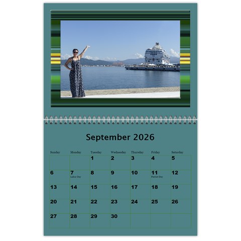 Shades Of Green 2026 Wall Calendar 11 X 8 5 (any Year) By Deborah Sep 2026