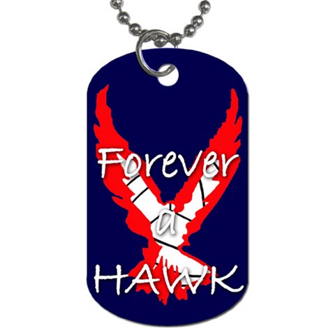 Forever A Hawk Dog Tag (one Side) By Justin Front