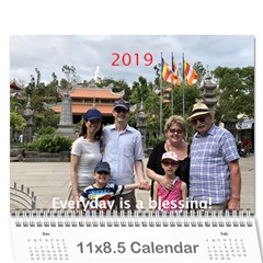 Nonna 2-19 calendar - Wall Calendar 11  x 8.5  (18 Months)