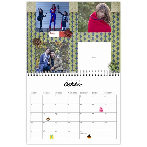 Calendar 2019 For Brigitte By Elizabeth Marcellin Oct 2019