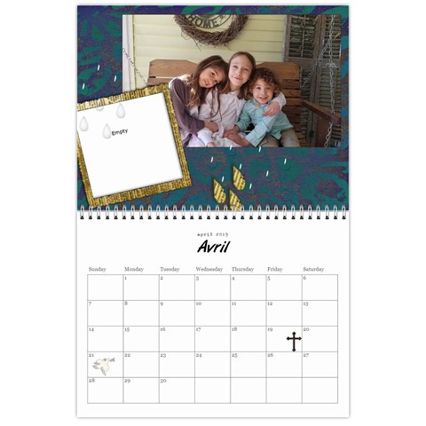 Calendar 2019 For Brigitte By Elizabeth Marcellin Apr 2019