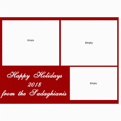 Christmas Cards 2018 Final 7 By Hassan Sadaghiani 7 x5  Photo Card - 1