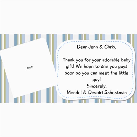 Nachi Thank You Card By Devorah Schectman 8 x4  Photo Card - 18