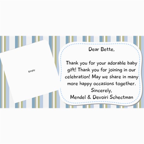Nachi Thank You Card By Devorah Schectman 8 x4  Photo Card - 10