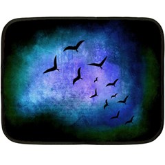 Blue Colored Bird - Small Fleece Blanket - Fleece Blanket (Mini)