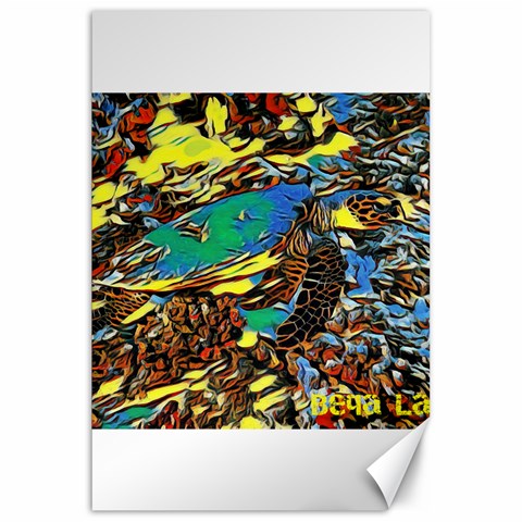 Beqa Lagoon Turtle By Qweenbee525 19.62 x28.9  Canvas - 1