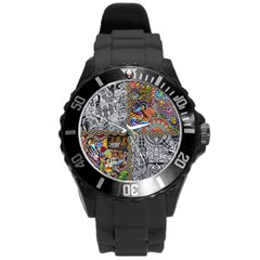 Round Plastic Sport Watch (L)